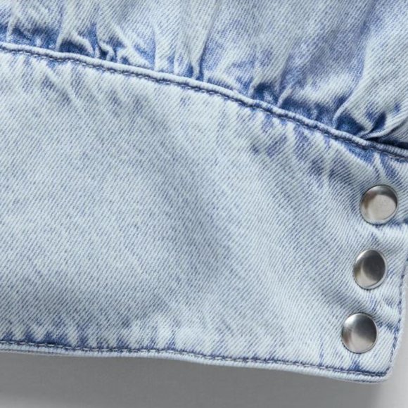 Draped denim top - Picture 3 of 4